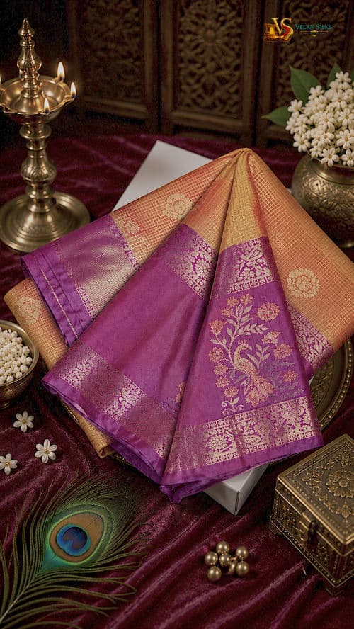Kanakambaram Mayura Silk Saree